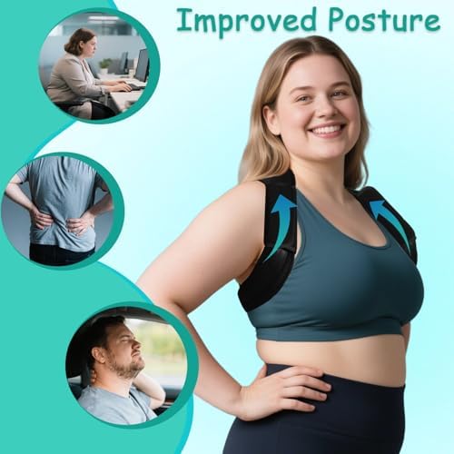 King Mills Plus Size Back Brace, Back Brace Posture Corrector, XL to XXXL