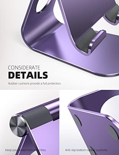 Lamicall iPad Stand Adjustable Tablet Holder, Sturdy Aluminum, Multi-Angle