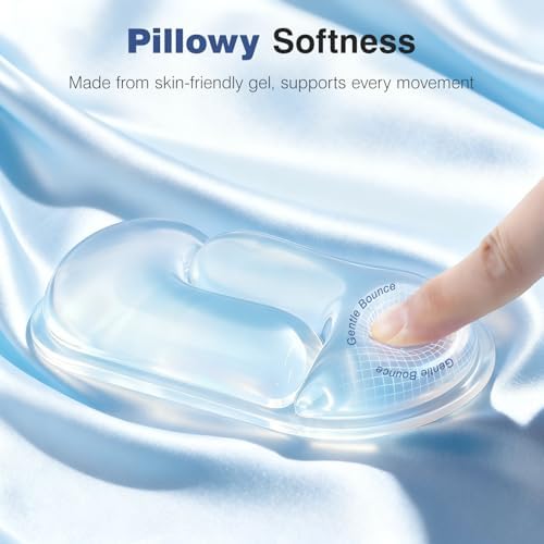 Ospelelf Clear Gel Wrist Rest for Mouse Ergonomic Cushioned Support for Typing & Gaming, Relief Carpal Tunnel, Wrist Pain, Sweat-Proof & Cooling Gel, Comfort for Office, Computer, Programmer, Gamer