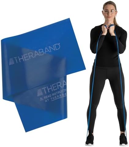 THERABAND Professional Resistance Band, Blue Level 4 Extra Heavy, 5 ft