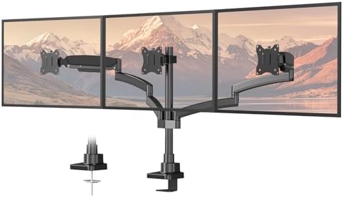 PUTORSEN Triple Monitor Mount for 17-32'' Screens, 22 lbs/arm
