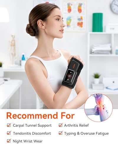 Heated Wrist Brace for Pain Relief, Carpal Tunnel Arthritis, FSA Gift HSA