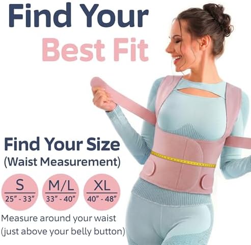 Selbite Posture Corrector for Women and Men, Back Brace for Upper and Lower Back Pain Relief, Full Back Support with Adjustable Straps, Breathable and Comfortable