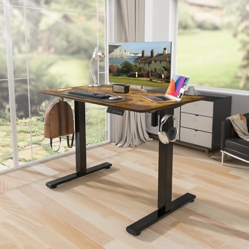 Kingant Standing Desk, 40x24 Inch Electric Height Adjustable Computer Desk