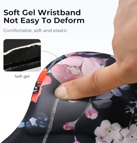 EooCoo Mouse Pad with Gel Wrist Rest, Ergonomic Mousepad Wrist Alignment