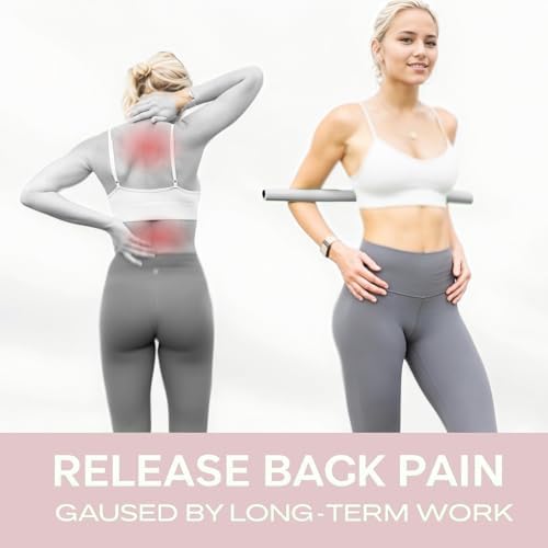 Yoga Stick- Posture Corrector Stick for Back Pain Relief - Upper & Lower Back Stretcher and Straightener Tool for Men and Women - Portable Mobility Stretch Pole for Neck Hump, Spine Alignment & Home Workout