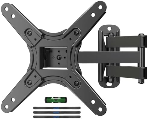 Suptek Full Motion TV Monitor Wall Mount for Most 13-43 Inch LED LCD Flat Curved Screen TVs & Monitors, Articulating Arms Swivel Tilt Extension Rotation, Max VESA 200x200mm up to 44lbs, MA1345