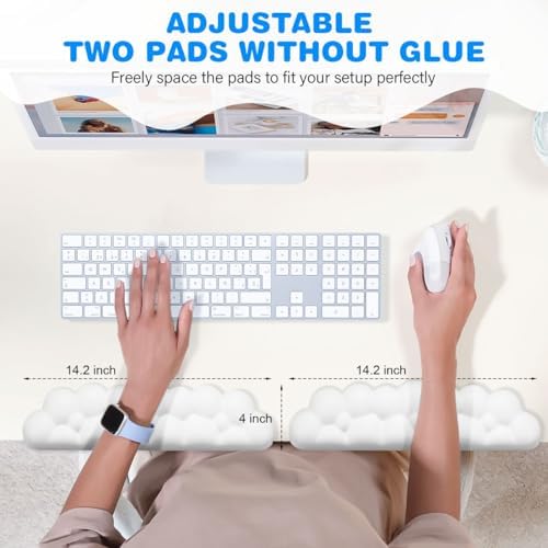 JIKIOU L-Shaped Desk Elbow Pad for Desk,Memory Foam Elbow Support Pad 2Pack