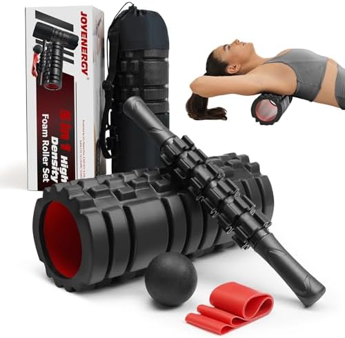 5 in 1 Foam Roller Set High Density Patented Foam Roller for Exercise