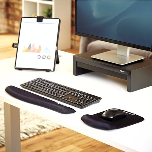 Fellowes PlushTouch Foam Mouse Pad Wrist Support - Black (9252001)