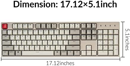 Keychron C2 Full Size Wired Mechanical Keyboard, Brown Switch, Retro