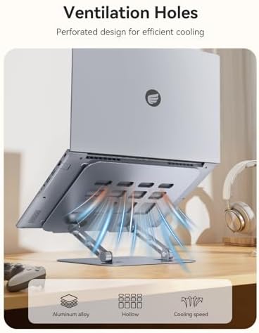 ORICO Ergonomic Laptop Stand for Desk, Height Adjustable Riser, ST11-Gray
