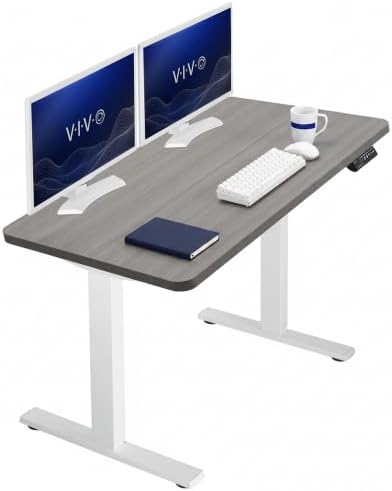 VIVO Dark Gray 43 x 24 in Standing Desk, DESK-KIT-1W4G