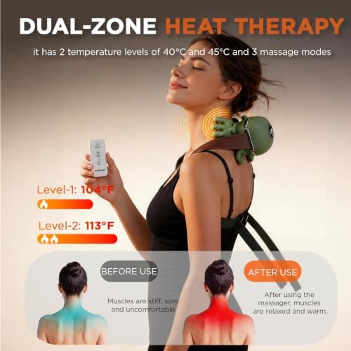Neck Massager with Remote Control, Shoulder Massager with Heats