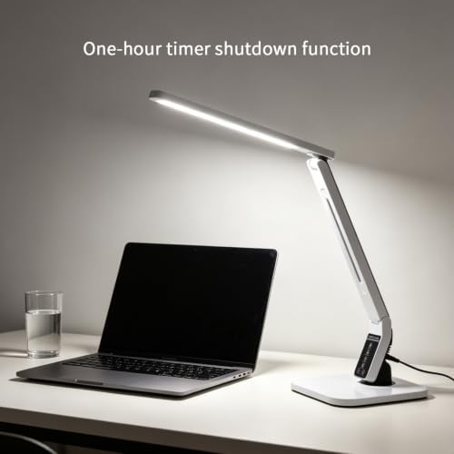 LYLARD LED Desk Lamp Book Light Rechargeable Eye-Caring Reading InBed Black