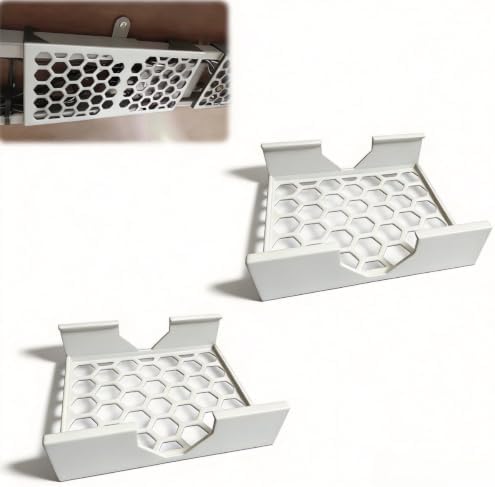 Under Desk Cable Management Tray Compatible with Flexispot E1/E1-PRO/E5/E7 Electric Standing Desk, Cable Organizer Holder for Easy Snap-On, 2-Pack (White,for E5&E7)