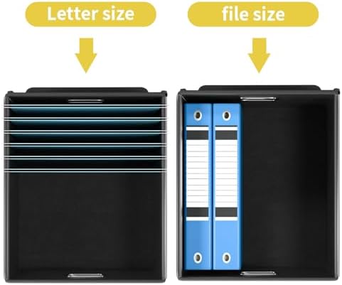 File Organizer Box with Lids, Collapsible File Folder Organizer