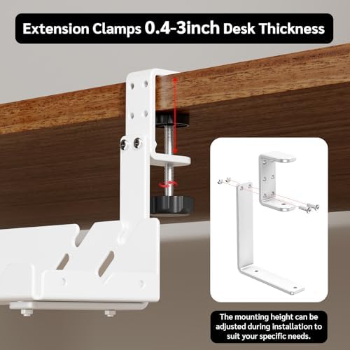 CABTE Under Desk Cable Management Tray with Power Outlet
