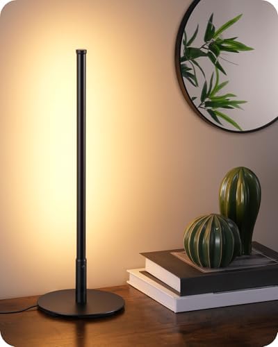 EDISHINE LED Table Lamps for Living Room, Modern Dimmable Desk Lamp, Black