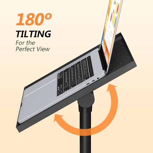 Facilife Projector Stand Tripod on Wheels, Adjustable Height 29-44 Inches, Laptop Tripod Stand Rolling, Heavy Duty Projector Tripod Metal Construction, Multifunctional for Office & Home (29-44 Inches)