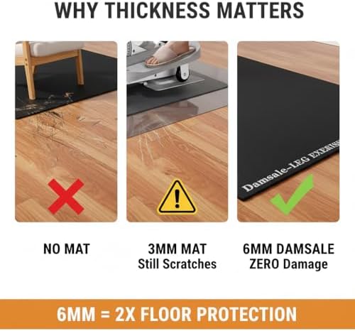 Non-Slip Workout Mat for Ellipse Leg Exercisers Ellipse Machine Mat