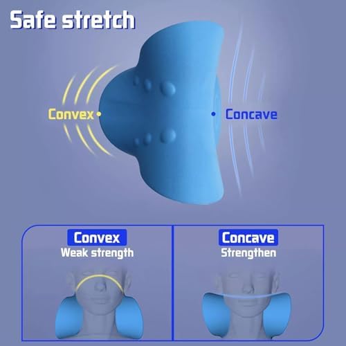 Neck and Shoulder Relaxer, Cervical Traction Device for TMJ Pain Relief and Cervical Spine Alignment, Chiropractic Pillow Neck Stretcher