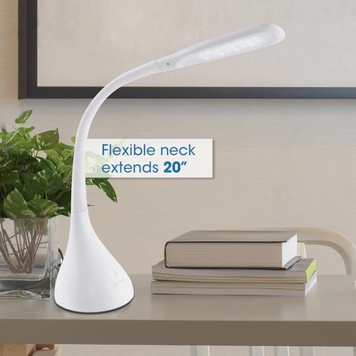 OttLite Creative Curves LED Desk Lamp, White