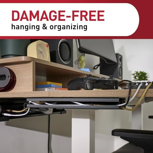 Command Cord Organizer Channel, Black, 1 Channel, 8 Large Strips