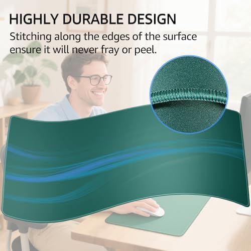 KTRIO Large Gaming Mouse Pad, Desk Mat, 31.5 x 15.7 in, Forest Green, XXL