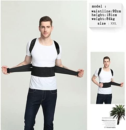 S-5XL Posture Corrector for Men and Women,Full Back Support Brace,Adjustable Breathable Posture Support(Black Small)
