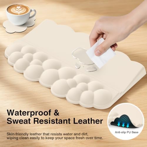 Sushret Cloud Wrist Rest with Keyboard Stand, Keyboard Riser with Wrist Pad
