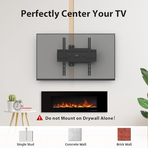 USX MOUNT Swivel TV Wall Mount for 26-60 Inch TVs up to 80 lbs, Single Articulating Arm, Full Motion TV Wall Mount Bracket with Swivel and Tilt, Max VESA 400x400mm (Pack of 2)