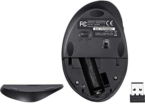 Perixx PERIMICE-719 Right-Handed Wireless Mini Vertical Mouse, 3 Level DPI