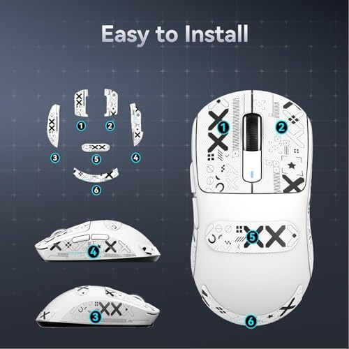 ATTACK SHARK Mouse Anti Slip Grip Tape for X3 Wireless Gaming Mouse - White