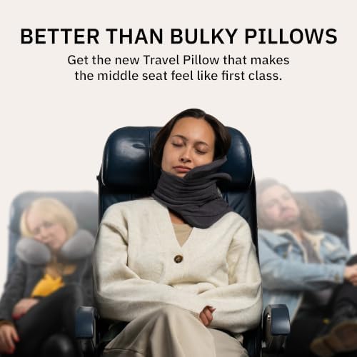 Trtl Pillow - Scientifically Proven Neck Support Travel Pillow for Airplanes - Lightweight and Machine Washable - Ergonomic Design for Traveling on Cars and Trains - Coral