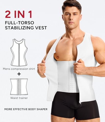 Nebility Compression Shirt Men Fajas Hombres Shapewear Tank Top Body Shaper