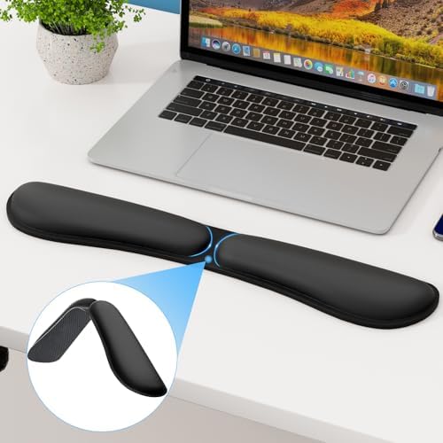 KTRIO Keyboard Wrist Rest, Memory Foam Wrist Rest, Black