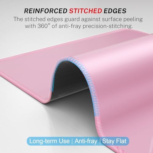 MROCO Essential Office & Gaming Mouse Pad, 8.5 x 11 Inch, Pale Pink