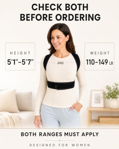 At-Home Women's Posture Corrector for Desk Work and Daily Chores