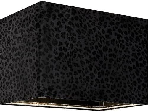 GO&SO Rectangle Lamp Shades Set of 2,Medium Leopard Shade,14"Lx8"W x9"H