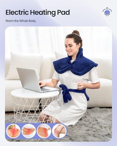 RENPHO Electric Heating Pad for Neck, Shoulders & Back, FSA Eligible HSA
