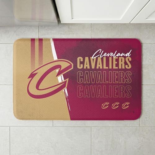 Northwest NBA Cleveland Cavaliers Embossed Anti-Fatigue Mat, Cushioned Kitchen Floor Rug, Non-Slip PVC Standing Comfort, 18 x 30 in