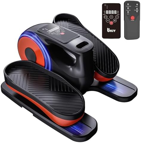 Under Desk Elliptical Machine, Electric Under-Desk Elliptical for Seniors - Mini Elliptical Exercise Equipment for Home with 12-Speed Touch Screen, Remote Control & Reversible Motion