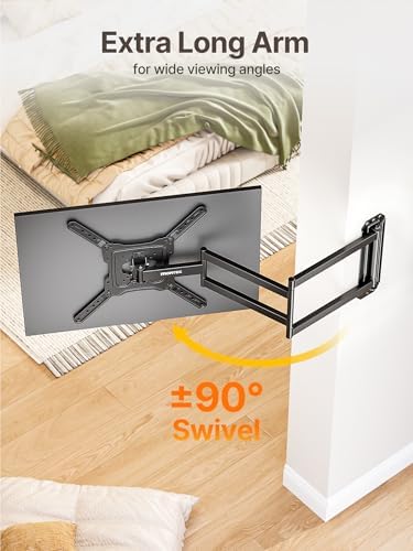 monTEK 37 Inch Long Arm TV Wall Mount for 23-65 Inch TVs