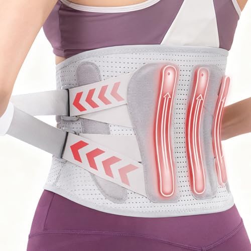 Back Brace for Lower Back Pain Relief - Lumbar Support Belt with 8 Zoned Support Bars, Adjustable Strap & Breathable 3D Knit for Men & Women, Sciatica Herniated Disc Support