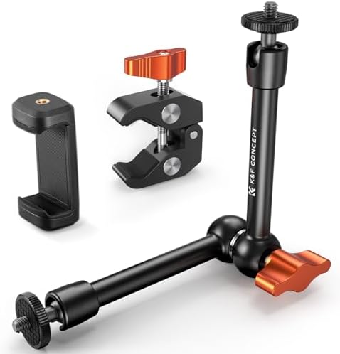 K&F CONCEPT 9.8" Magic Arm Clamp with Phone Holder