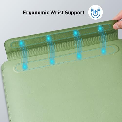 AboveTEK Laptop Bag Sleeve for MacBook Computer Expandable Storage, Two Adjustable Angles, Ultra-Slim Stylish, Fits 13"-14" Laptops - Blue