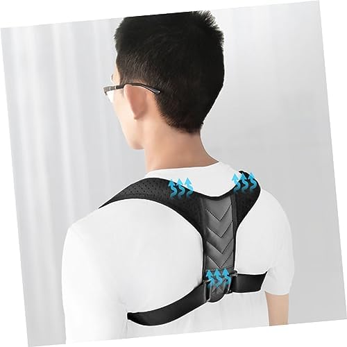 COLLBATH Adjustable Invisible Posture Corrector Belt Durable Pu Back Support for Adults Prevents Hunchback Spinal Pain Suitable for Indoor Outdoor Use