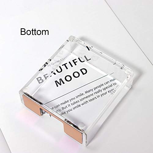 MultiBey Rose Gold Sticky Note Holder Clear Acrylic Memo Pad Dispenser