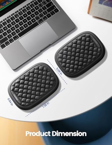 [Upgraded Larger and Thicker]Vaydeer Elbow Rest Pad, Desk Wrist Rest Memory Foam Armrest, Ergonomic Mouse Cushion Support, Wrist Pain Relief for Computer Laptop Working Typing Gaming Office Black Blue